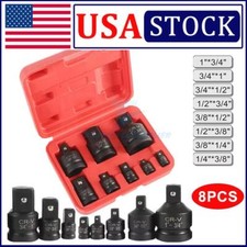 8PCS 3/8" to 1/4" 1/2 inch Drive Ratchet SOCKET ADAPTER REDUCER Air Impact Set Socket Set price