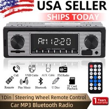 Bluetooth Car Vintage FM Radio MP3 Player USB Classic Stereo Audio Receiver AUX Car Stereos price