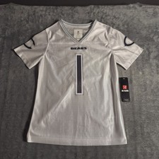 NFL Chicago Bears Justin Fields #1 Girls White Glitter Jersey Size Large (10-12) Girls' Jersey price