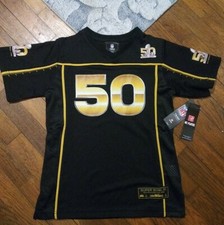 NWT NFL Superbowl Girls Jersey Size 10-12 Panthers Broncos Football Girls' Jersey price