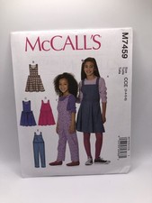 McCall’s M7459 Children/girls Jumper And Overalls Sizes 3-4-5-6 New Uncu Girls' Jumpsuit and Dungarees price