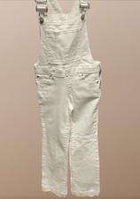 Chelsea & and Violet GIRL'S Bib White Denim Stretch Overalls Size 10 Girls' Jumpsuit and Dungarees price