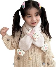 Neck warmer for kids, windproof, cold-resistant, fluffy and cuta.  Beige. 75cm. Kids' Neck Warmer price