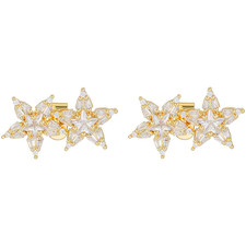 For Women's Copper Ear Clip Dual Star with Zirconia Inlay for Headphones Women's Headphones price