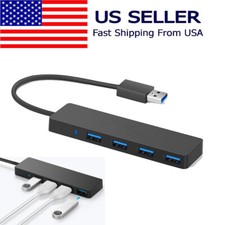 USB 3.0 Hub 4-Port Adapter Charger Data SLIM Super Speed PC Mac Laptop Desktop Laptop Adapter price