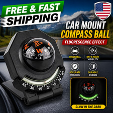 Car Compass, Car Dashboard Compass Ball with Slope Meter, Adjustable Night Vi... Compass price