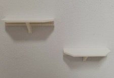 Two 6" x 2" Small White Wall Shelves No Hole Nail Includes 3M Command Adhesive Wall Shelf price