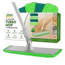 Turbo Mop Microfiber Mop for Floor cleaning- Tile & Wood Floor 4 Reusable Pads Floor Cleaning Machine price