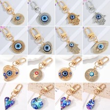 Fashion Turkish Lucky Evil Eye Crystal Keychain Keyring Women Men Jewelry Gift Keychain price