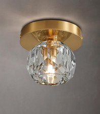 K9 Crystal Mini Chandelier - Brass Semi Flush Mount Ceiling Light Fixture Chandelier price
