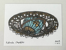 New  CUSTOM Anastasia Inciardi "Rotunda Chandelier"  Mini Print Chandelier price