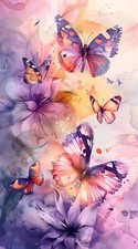 Abstract Butterfly Flowers Oil Painting Home Decor Wall Art Printed on Canvas Interior Wall Paint price