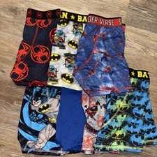 Lot Of 7 Pair Boys 10/12 Boxer Briefs Spider-Man/ Batman/ Nike Boys' Boxer price