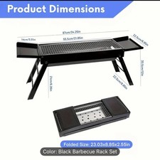 BBQ Barbecue Grill Large Folding Portable Charcoal Stove Camping Garden Outdoor Garden Grill & Barbecue price