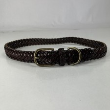 Brown Braided Genuine Leather Belt - Youth/Kids Size 24 Kids' Belts price