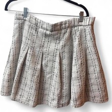 Shein-curve-plus Women's Grey and White Skirt Skirt price