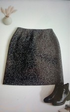 Vintage Size 12 Wool Blend Black Tweed Skirt Skirt price