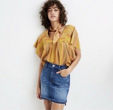 Madewell Denim Skirt 90s Retro Style, Button Front, Min Pencil Jean, Size 25 Skirt price
