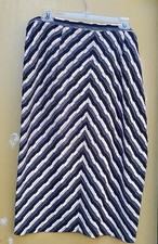 jennie & marlis Skirt XL Black Grey Stripe Skirt price