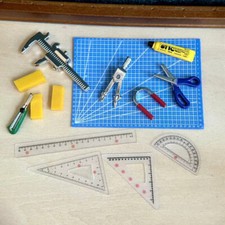 14PC 1:12 Scale Dollhouse Miniatures Hand Tools Set Triangle Plate Accessories Hand Tools Accessories price