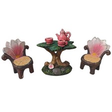 Miniature Garden Furniture Set  Table & Chairs for Fairy Garden Decor Garden Furniture Set price
