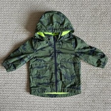 Carters Boys Dinosaur Fleece Rainslicker Rain Jacket Size 12M Baby Raincoat price