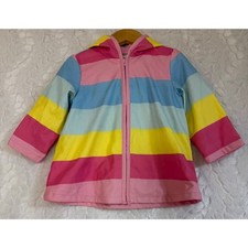 Little Me Little Kid’s Rainbow / Pink Waterproof Hooded Rain Coat Size 18 Months Baby Raincoat price