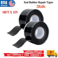 2pcs Black Rubber Silicone Repair Waterproof Adhesive Tape Rescue Self Fusing Tape price