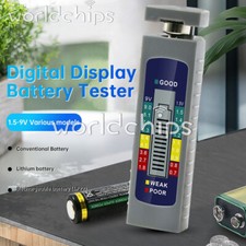 Digital Display Universal Battery Tester Checker For AAA AA 9V,1.5V Button Cell Standard & Rechargeable Batteries price