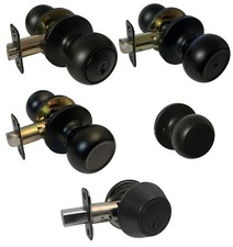 House Guard Matte Black Round Door Locks Knobs Keyed privacy passage deadbolt Doorknob Lock price