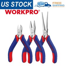 WORKPRO Mini Pliers Set 3-Piece Small Pliers Tool Kit Includes 4” Diagonal Plier Pliers price
