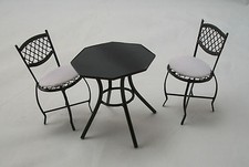 Garden Table & Chairs Set  dollhouse miniature furniture 1/12" scale EIWF539 Garden Table price