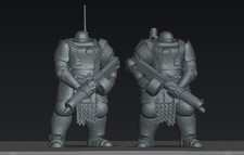 Trench Crusade x2 Heavy Mechanised Infantry Machine Gun Team (New Antioch) Trenching Machine price