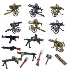 MOC WWII Military Weapon Machine Gun Bullet Chain Artillery Ammo Pack Model Set Trenching Machine price