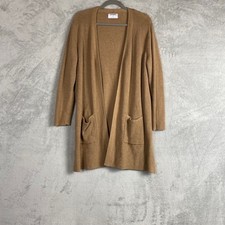 Old Navy Womens 2X Camel Tan Ribbed Open Front Longline Cardigan Sweater Pockets Women's Cardigan price