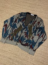 Damon Unique Knitted Half Button Up Sweater Size M Women's Cardigan price