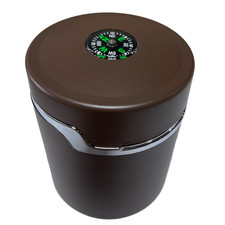 Car Led Smokeless Ashtray Auto Cigarette Odor Smoke Remover Cylinder w/ Compass Car Odor Remover price