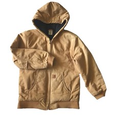 Carhartt Boys' Canvas Insulated Hooded Active Jacket, Youth L (14-16) Boys' Overcoat price