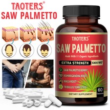 Saw Palmetto 5300 mg Extract 60 Capsules - Men's Prostate Urinary Tract Health Saw price