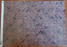 Dollhouse Parquet Faux Wood Flooring Dark Paper Card Stock Glossy 1:12 Scale Parquet price