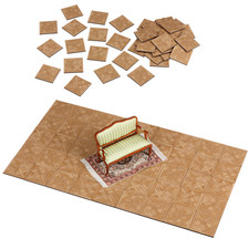 Dollhouse tiles Dolls House parquet floor Miniature 1:12 scale flooring 25-45pcs Parquet price