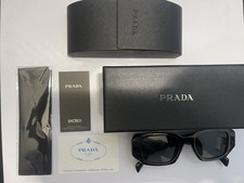 Prada PR17WS 1AB5S049 Women's Sunglasses 49 mm Black / Dark Grey Lens Women's Sunglasses price