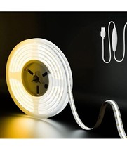 5v Usb Cob Led Strip Light 6.56ft/2m 1200lm Dimmable 640leds 2700k Warm White Cr LED Lighting price