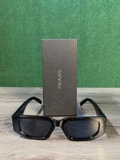 Prada Sunglasses 8297 Shiny Black/  Black lenses, Big 142 mm Frame Width, Italy Unisex Sunglasses price