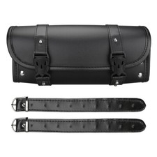 12'' Motorcycle Fork Tool Bag SaddleBag Storage Pouch Luggage Handlebar Leather Motorcycle Bags price