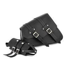 Leather Motorcycle Swingarm Bag Saddlebag Waterproof Tool Storage Buckle Strap Motorcycle Bags price