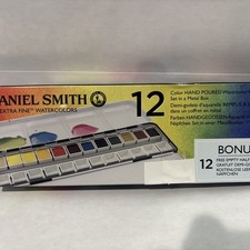 Daniel Smith Extra Fine Watercolors Set 12ct ~ New ~ Bonus Free Empty 1/2 Pans Pans price