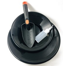 ASR Outdoor 4pc Gold Panning Kit Gold Pans Snifter Bottle Trowel Prospecting Set Pans price