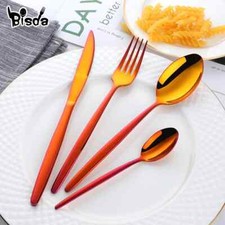 Rainbow Flatware Set Gold Cutlery Sets Stainless Steel Dinnerware Set Dinnerware Set price
