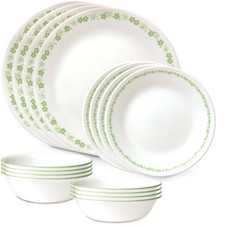 Corelle 16pc Spring Blossom Green Dinnerware Set Dinnerware Set price